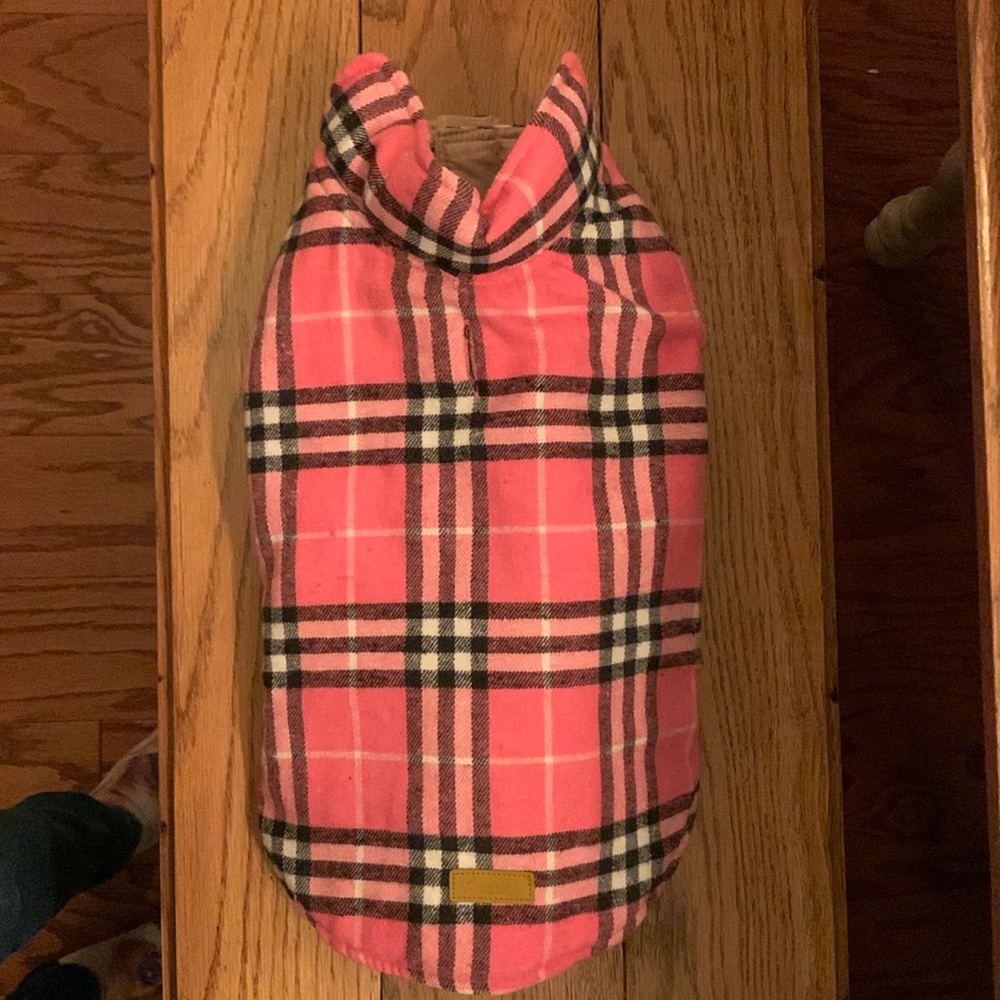 Kuoser waterproof dog jacket - pink & beige SIZE MEDIUM